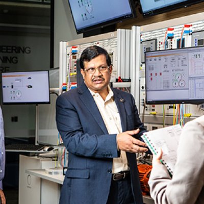 Professor Tapan Saha in the UQ TestLab